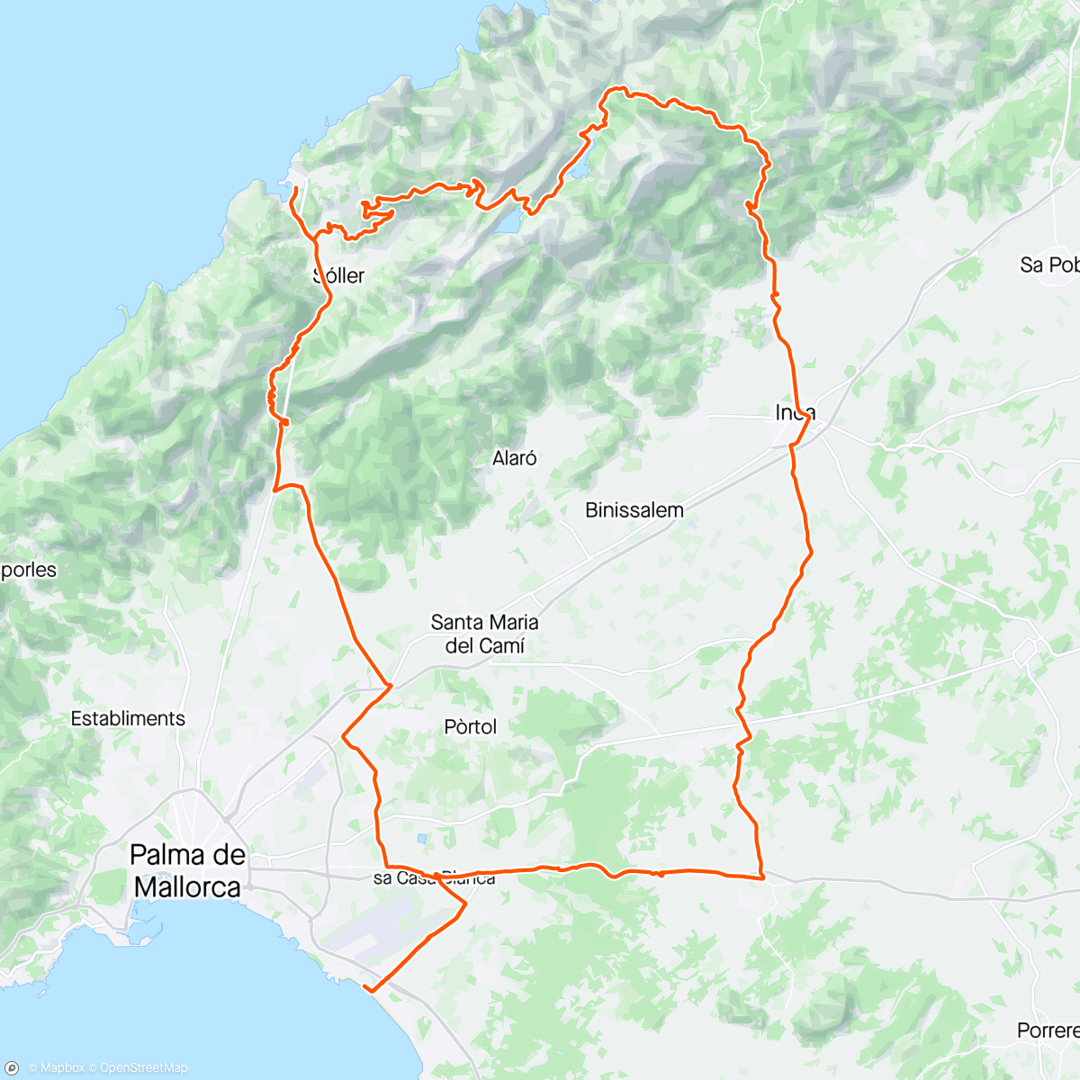 Map of the activity, Mallorca 2024 #5 Soller-Puig Major
