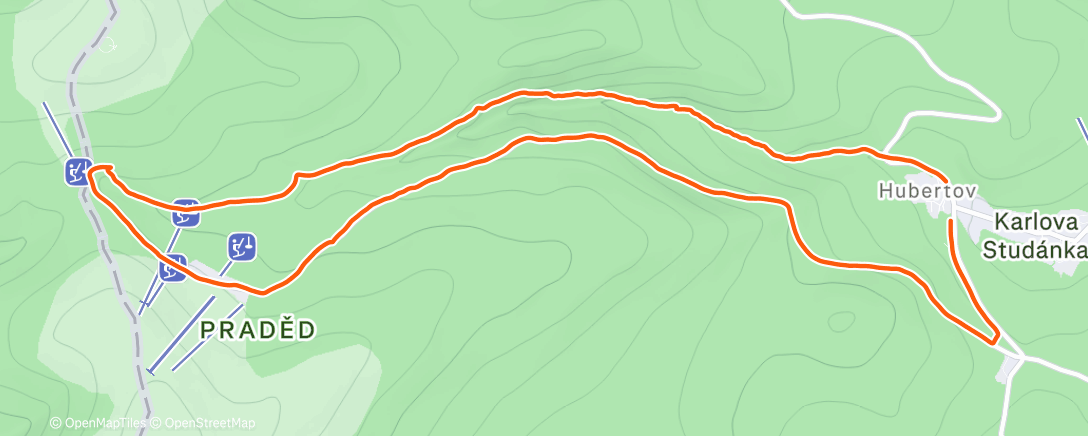 Map of the activity, Lunch Walk s Loprym na pohodu