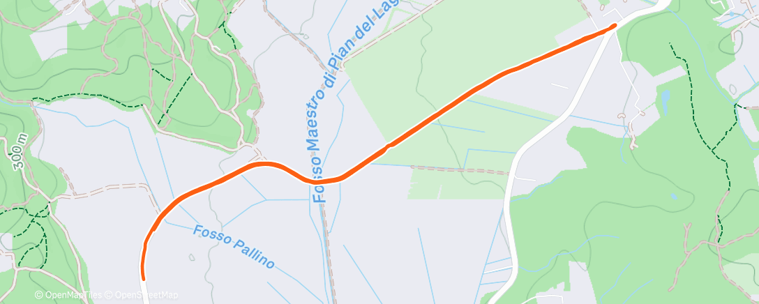 Map of the activity, Corsa pomeridiana