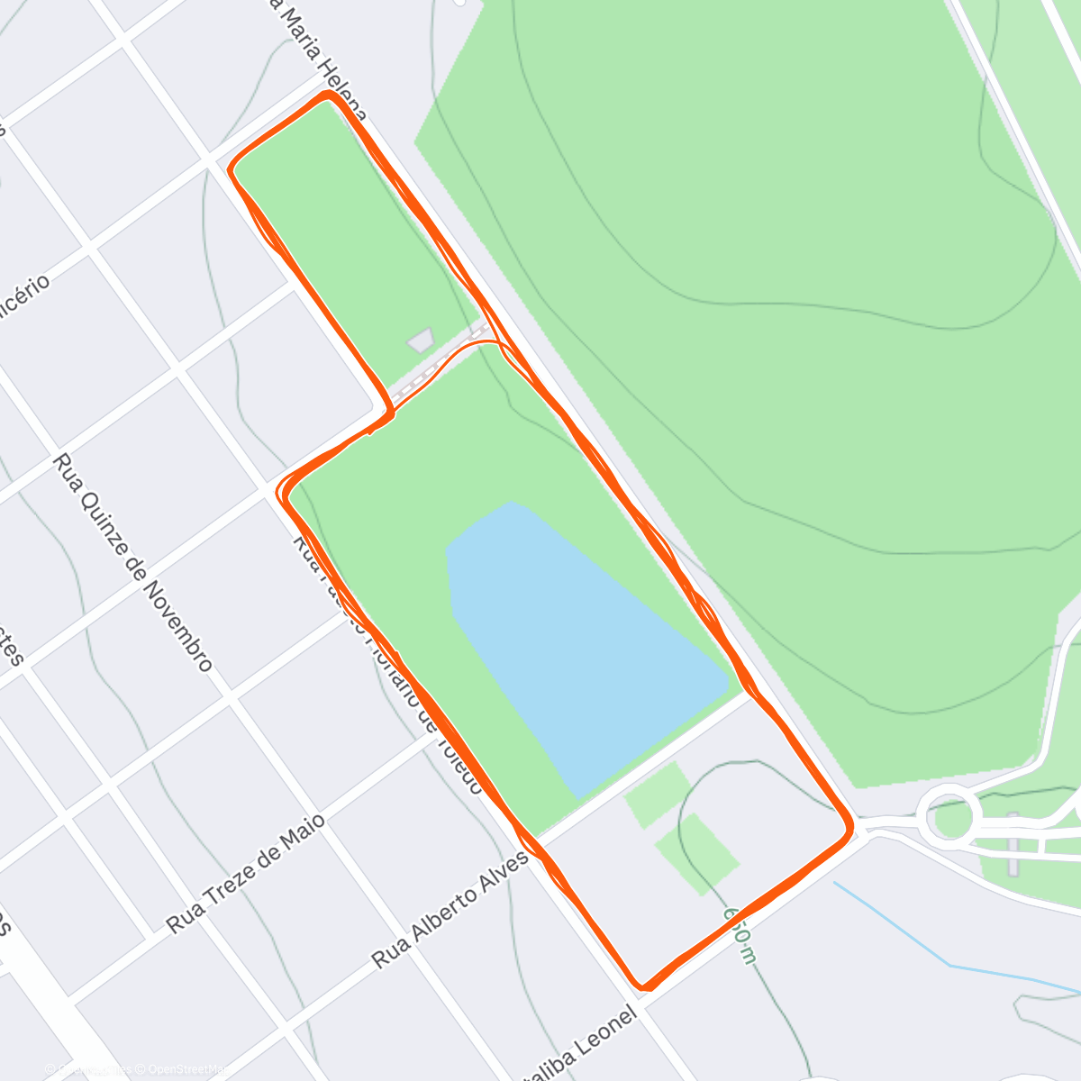 Map of the activity, Corrida matinal