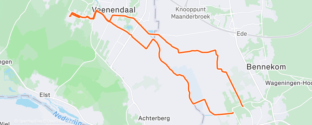 Map of the activity, Afternoon Ride