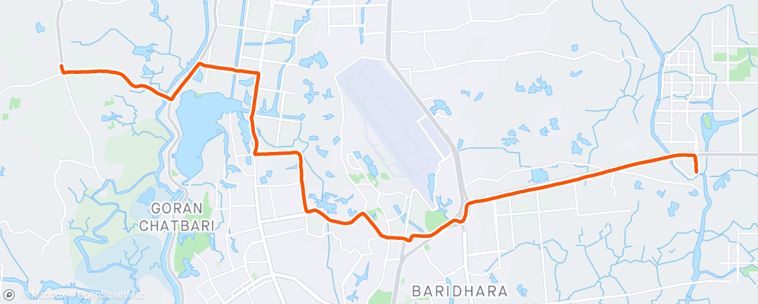 Mapa de la actividad, Night Mountain Bike Ride