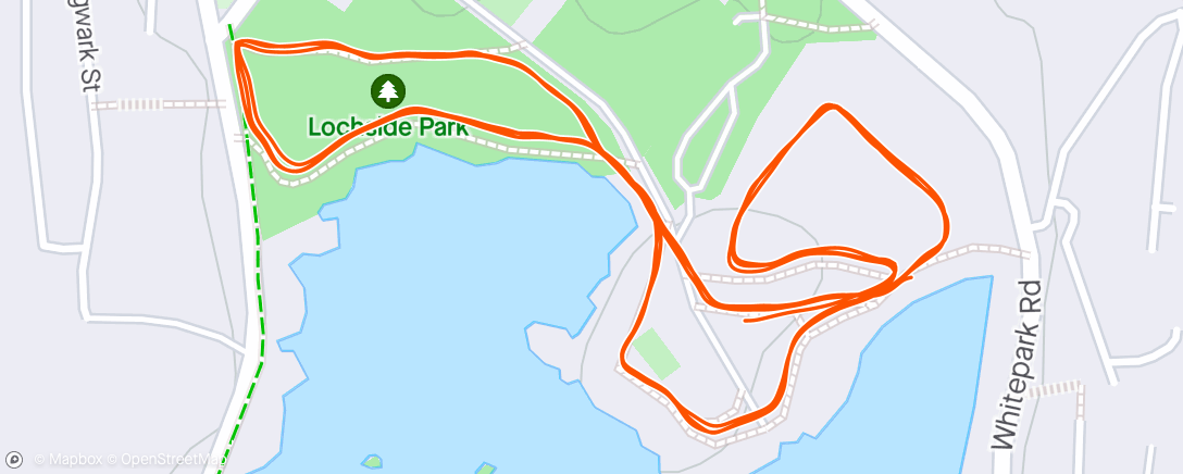 Map of the activity, Parkrun Carlingwark