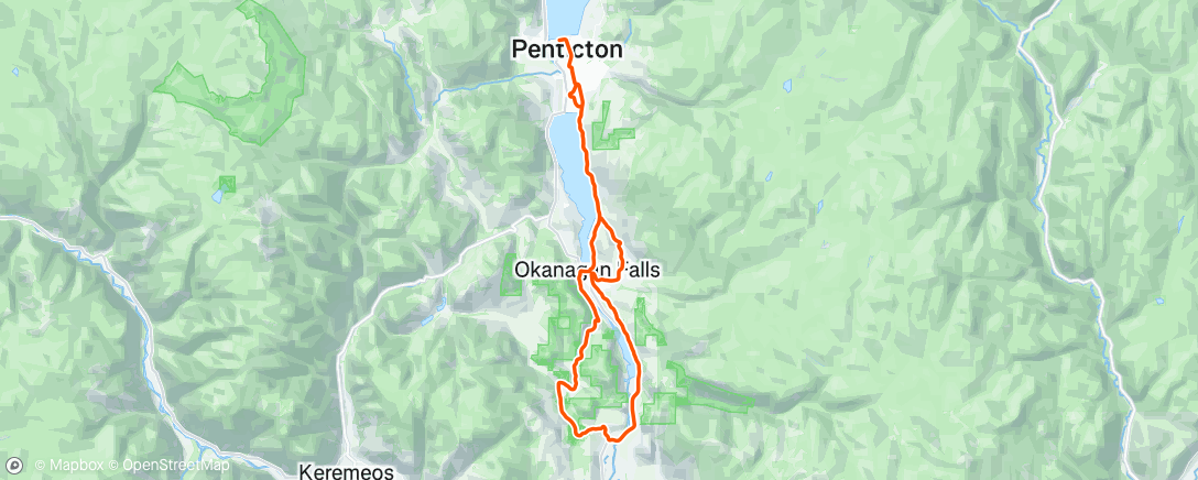 Map of the activity, Lunch Ride