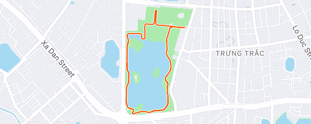Map of the activity, Morning Run