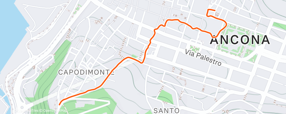 Map of the activity, Camminata mattutina