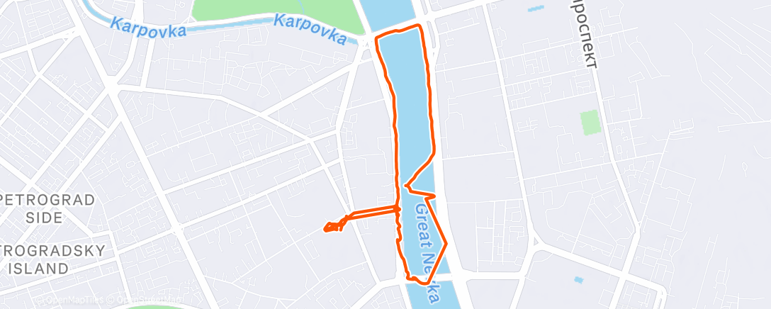 Карта физической активности (Полуденная ходьба)