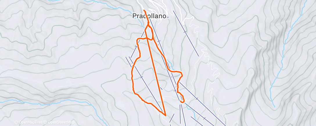 Карта физической активности (Esquí alpino por la tarde)