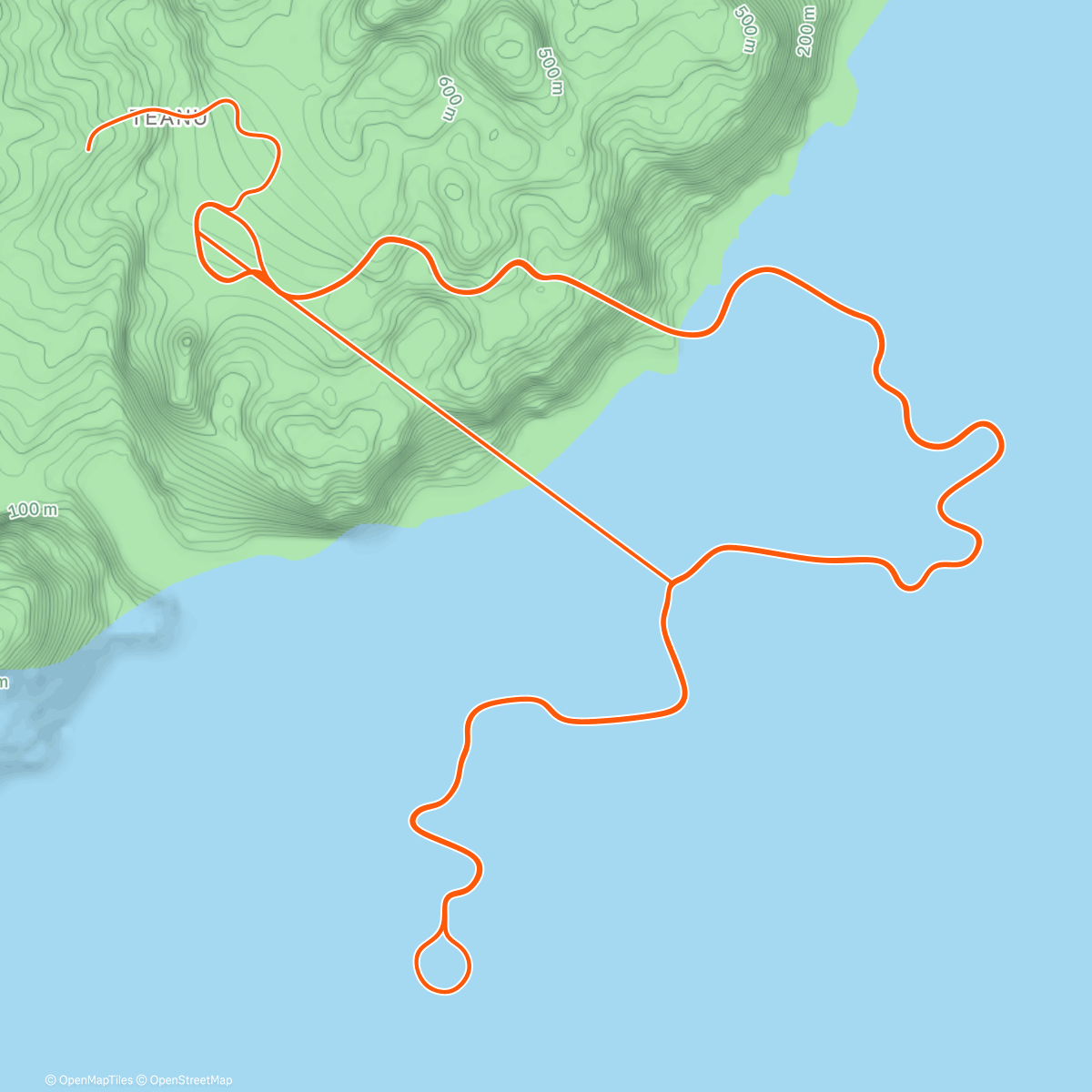 Map of the activity, Zwift - Watopia del 3. 4h totalt