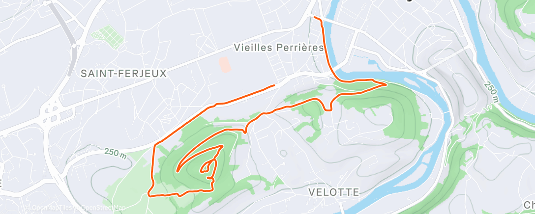 Карта физической активности (Trail en soirée)