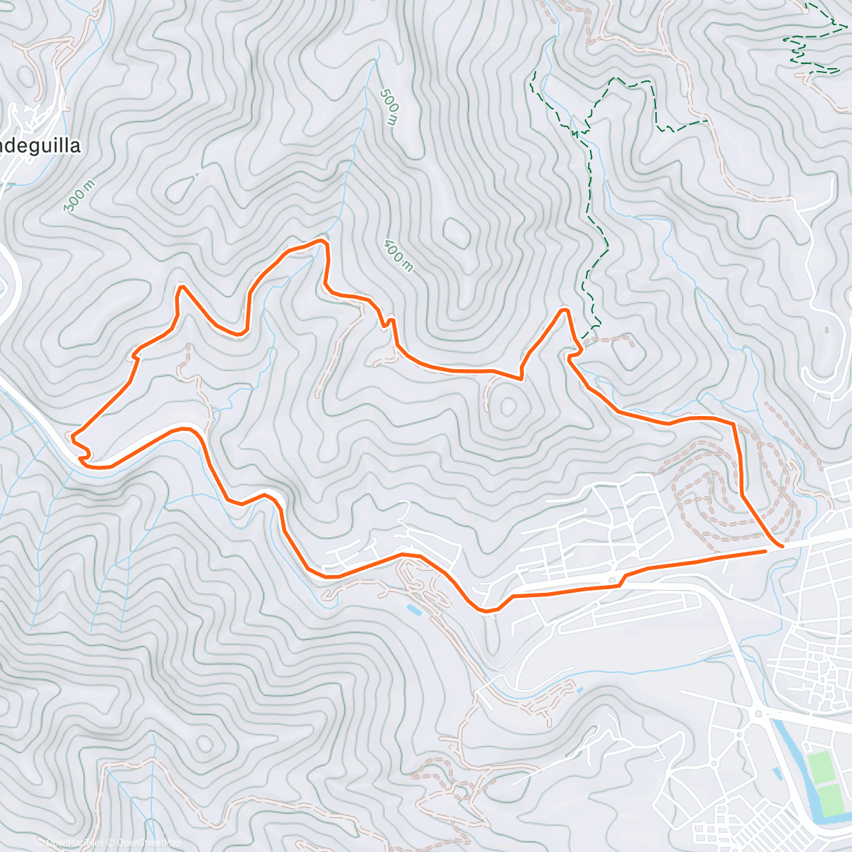 Map of the activity, Trail con subida a Sumet y bajada por Alfondeguilla