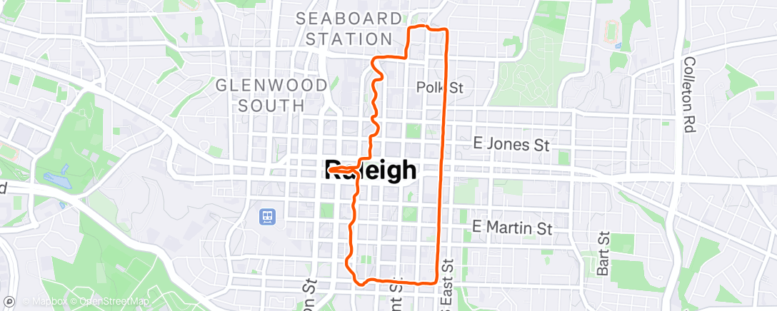 Map of the activity, Morning Run