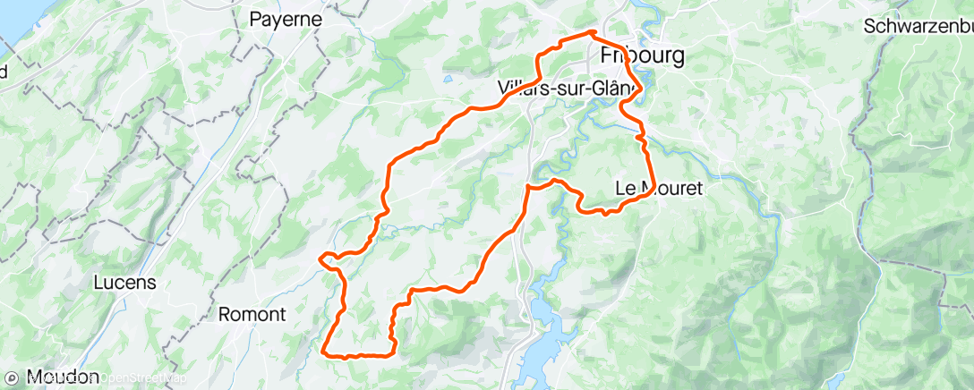 Map of the activity, Mt. Gibloux w/Szabi