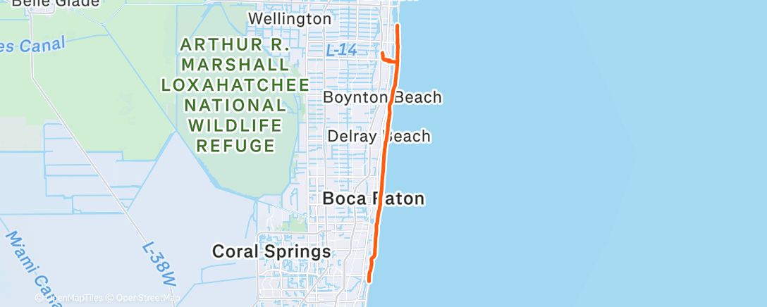Map of the activity, Morning Ride