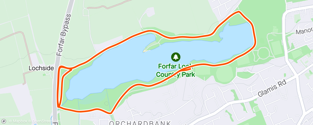 Mappa dell'attività Forfar parkrun
