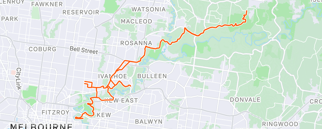 Map of the activity, Morning Ride
