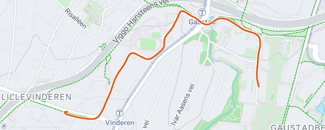 Map of the activity, Holmenkollstafetten 5. etappe 2025