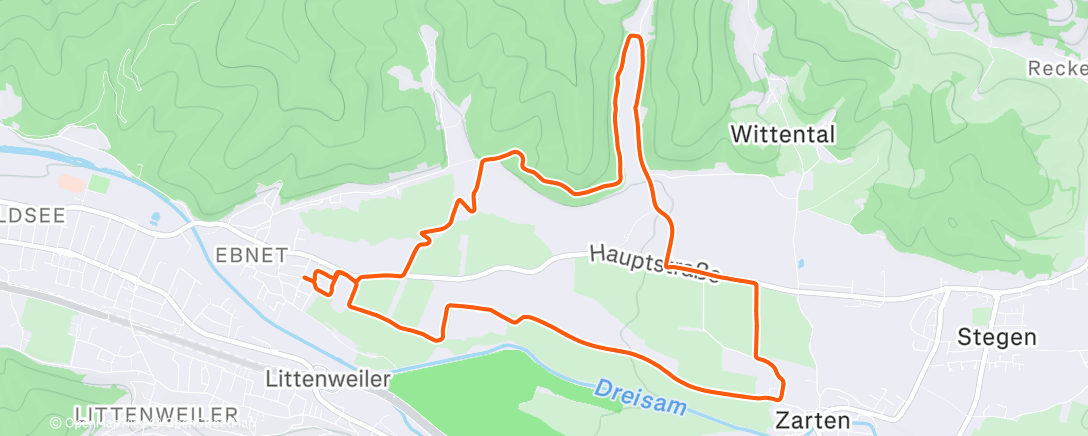 Map of the activity, Nebellauf + Kompass-Test