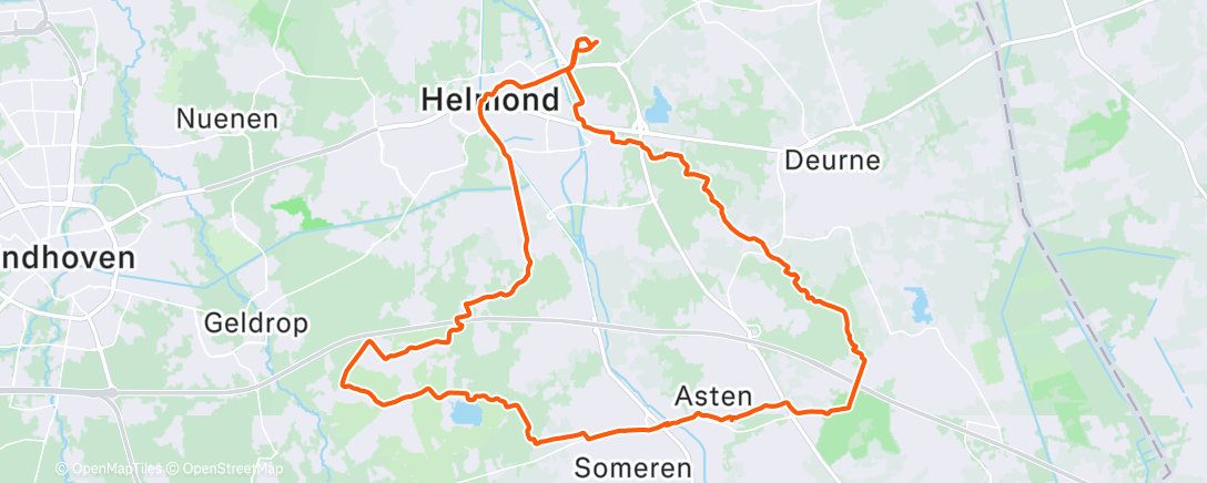 Map of the activity, MTB met Marc en John