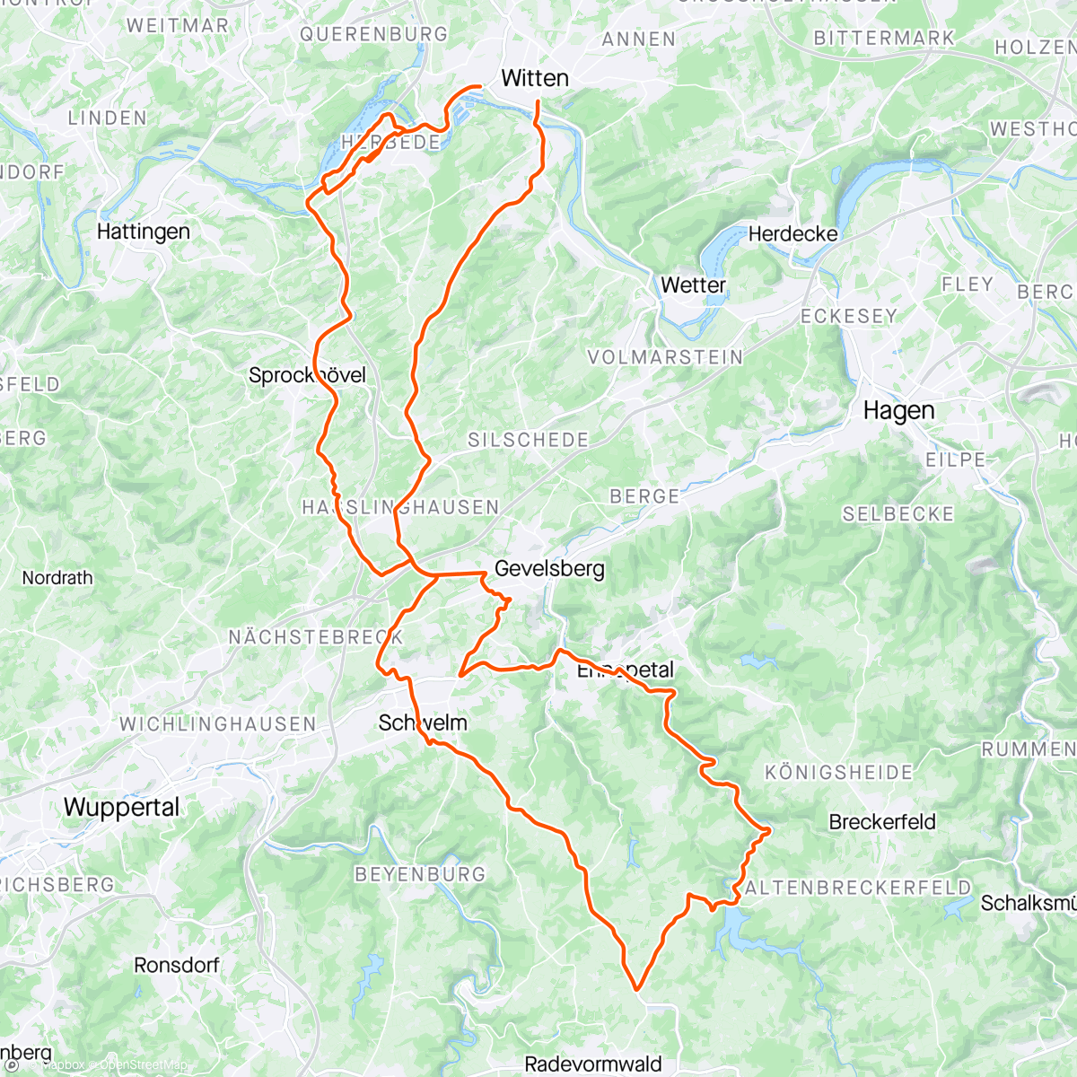 Map of the activity, Zur Ennepetalsperre