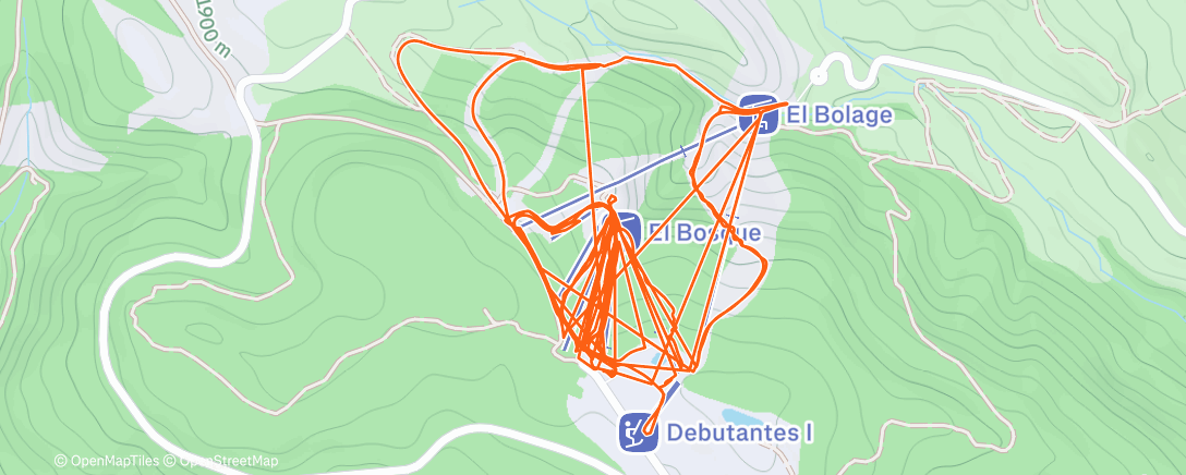 Map of the activity, Esquí alpino matutino