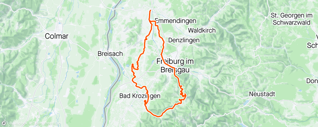 Map of the activity, Riegel 24 - Schauinsland und Kaiserstuhl
