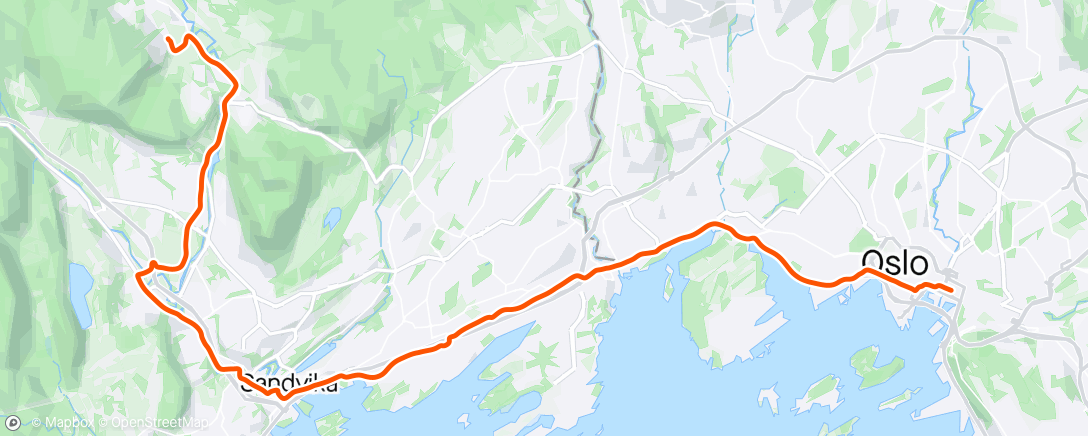 Mapa de la actividad, Lommedalen-Bjørvika