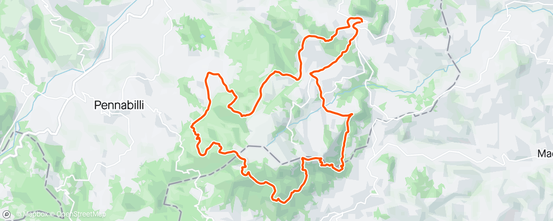Map of the activity, Sessione di trail running mattutina
