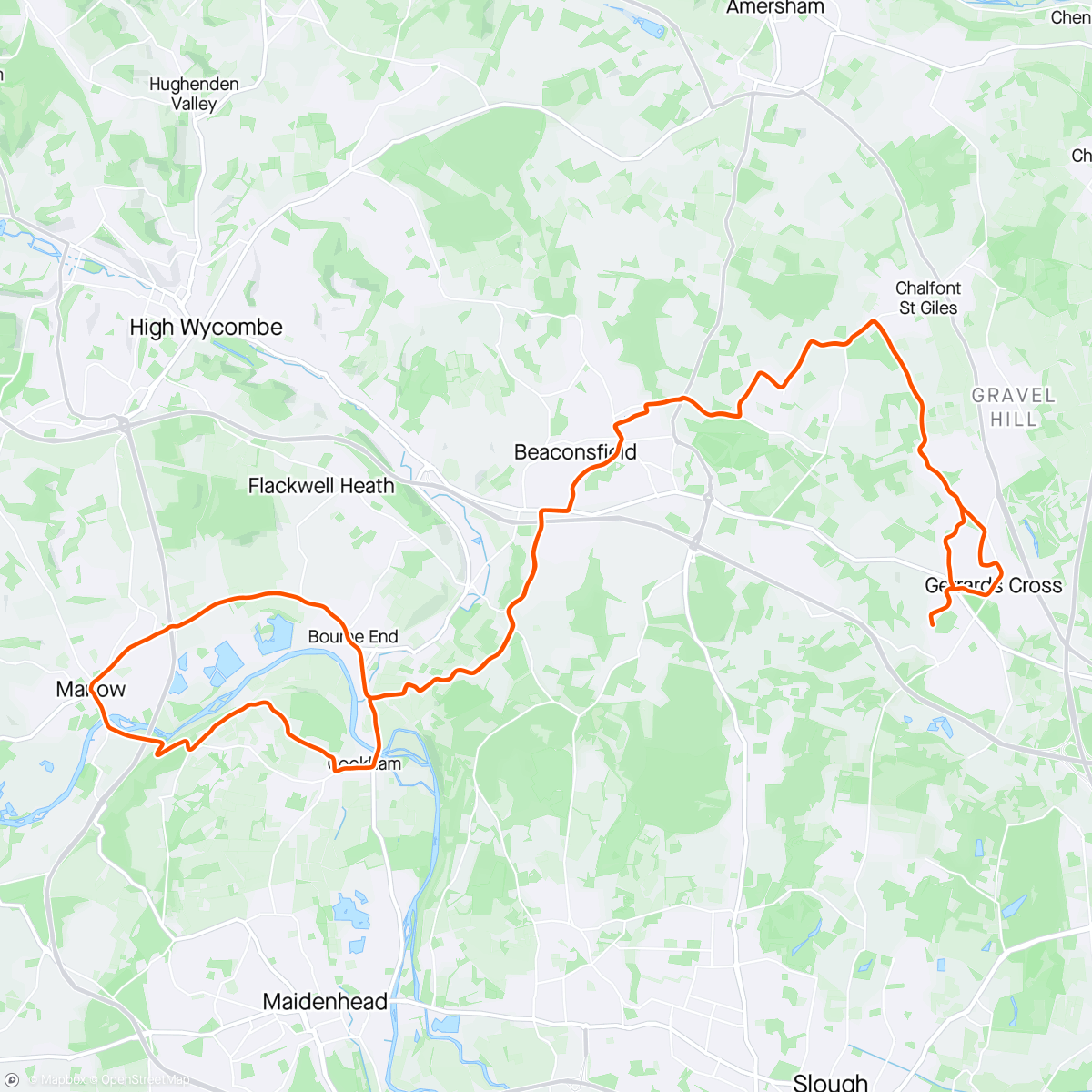 Map of the activity, New bike day…