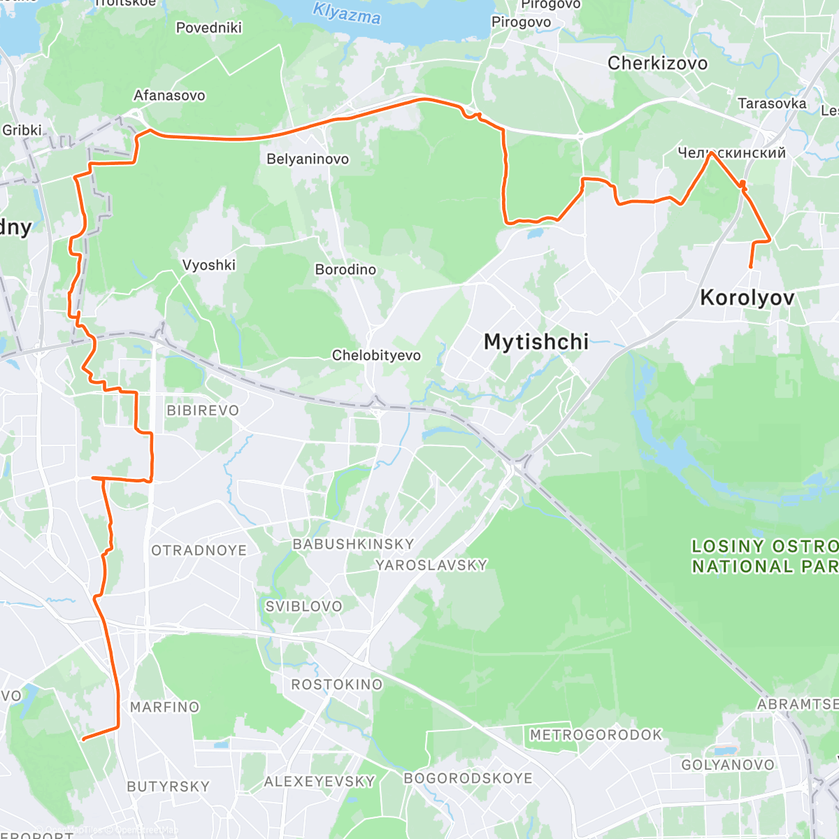 Map of the activity, Уехал от домашней заразы