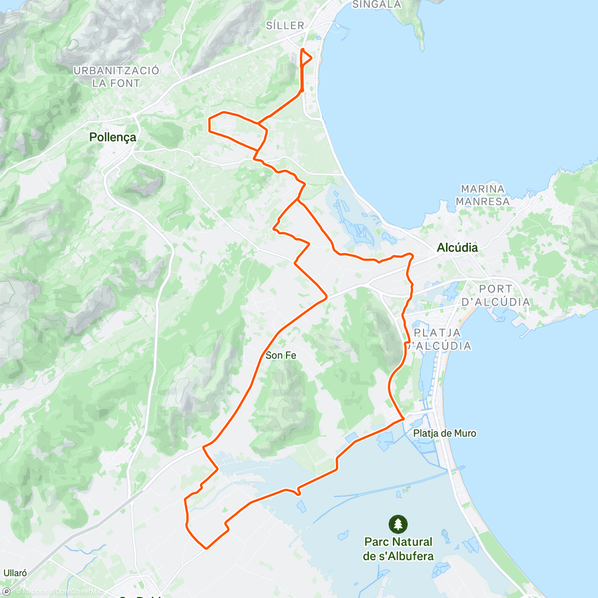 Map of the activity, Afternoon Ride
