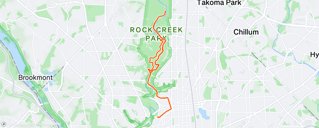 Map of the activity, Evening Ride