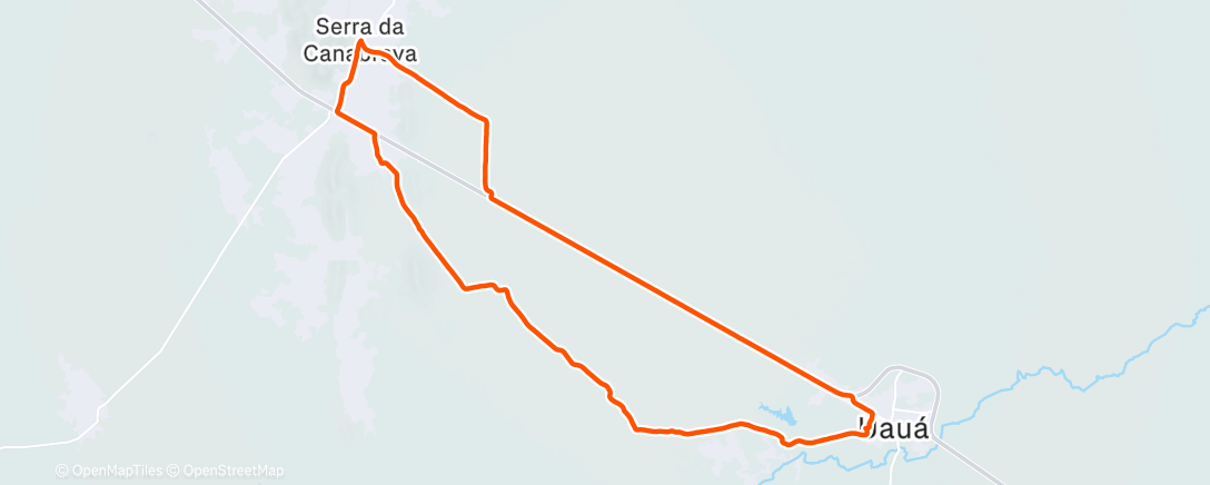 Map of the activity, Pedalada vespertina