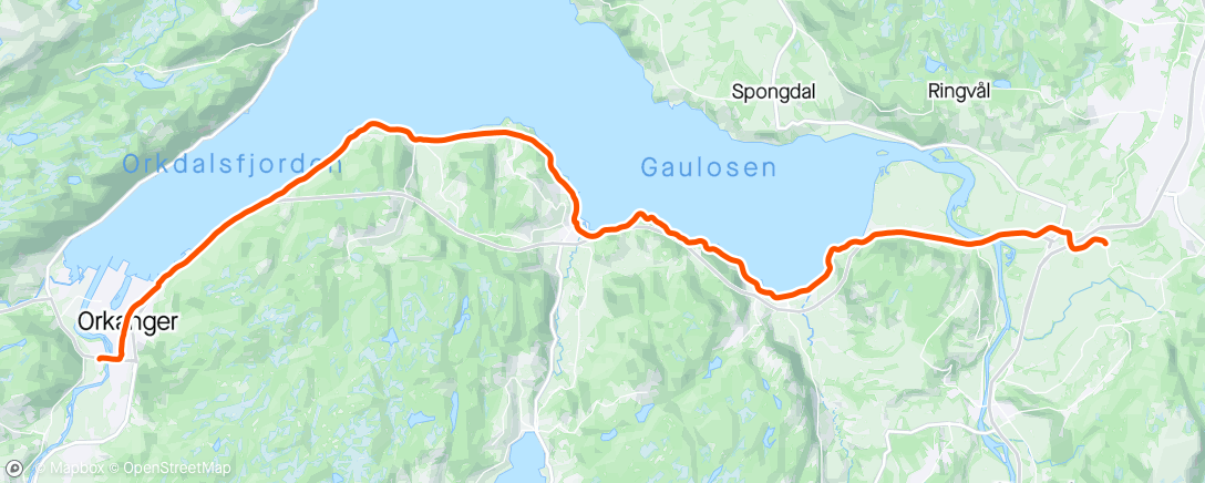 Map of the activity, Orkanger - Klætt