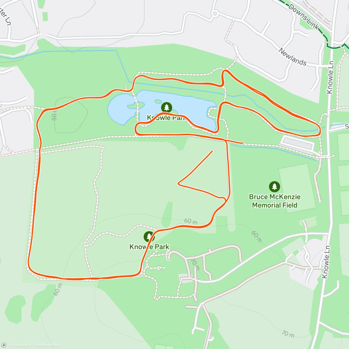 Mappa dell'attività Cranleigh parkrun: Jack course PB 💪 ❤️