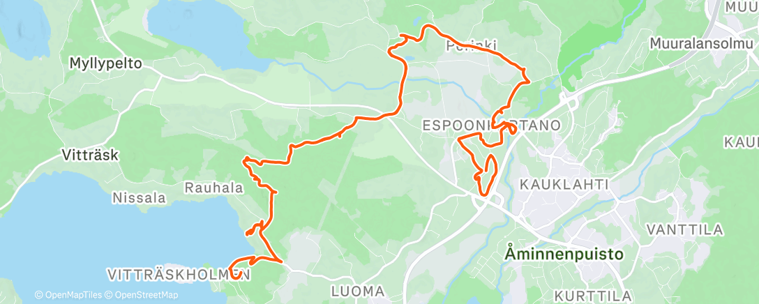 Map of the activity, Kevyt pitkis lasten kanssa