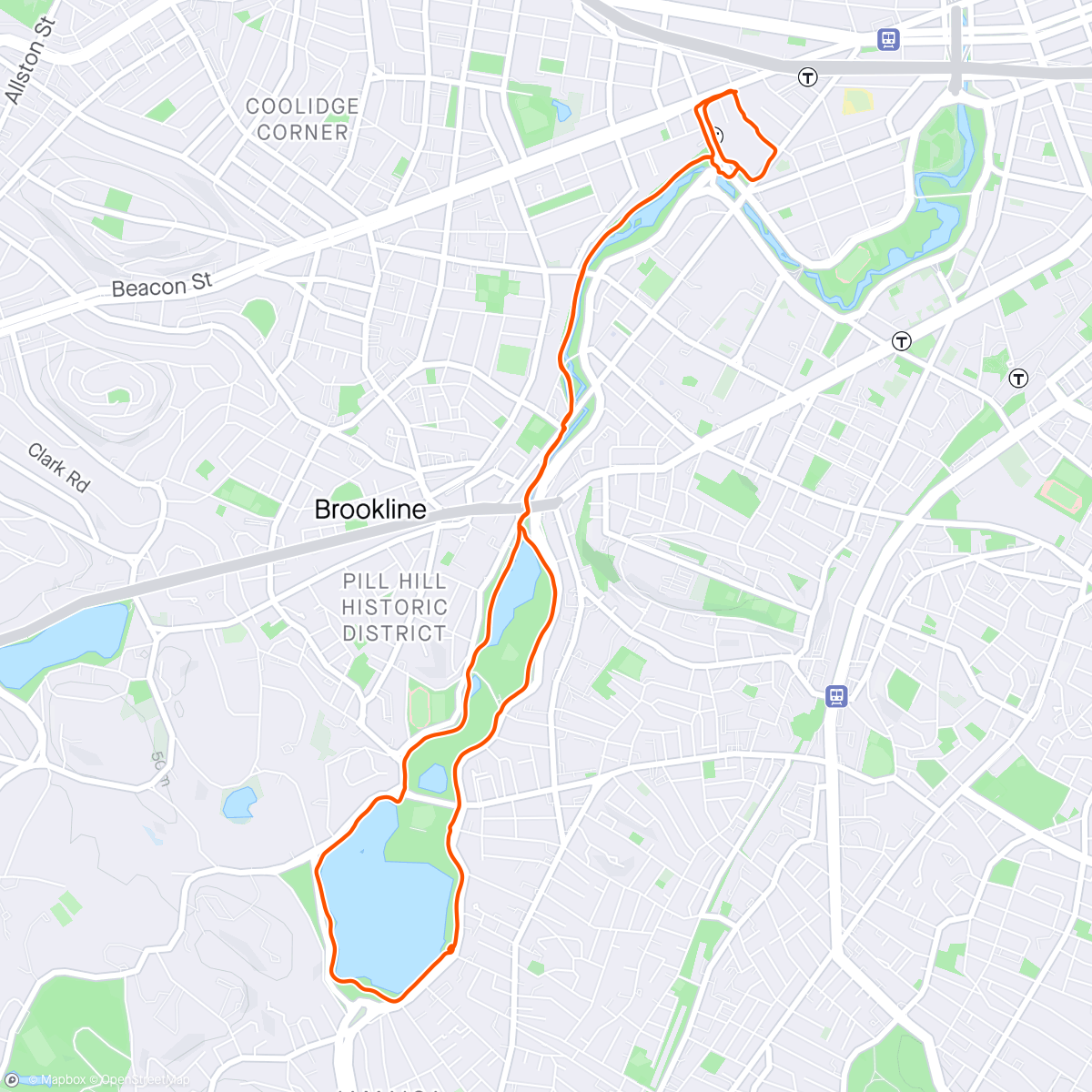 Map of the activity, Midnight Runners Sunday Long Run x REI