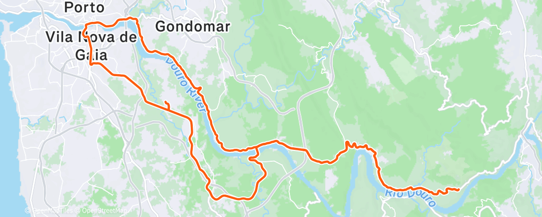 Map of the activity, Ciclismo