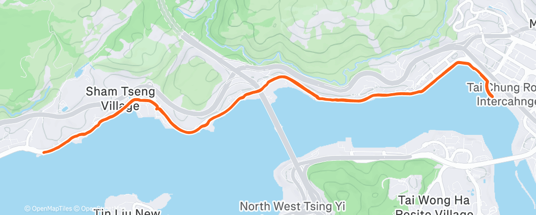 Map of the activity, Morning Run