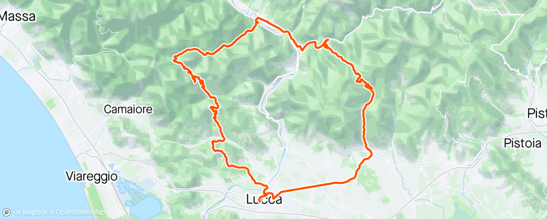 Map of the activity, Morning Lucca ⛰️