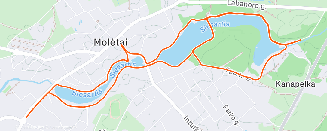 Map of the activity, Morning Run