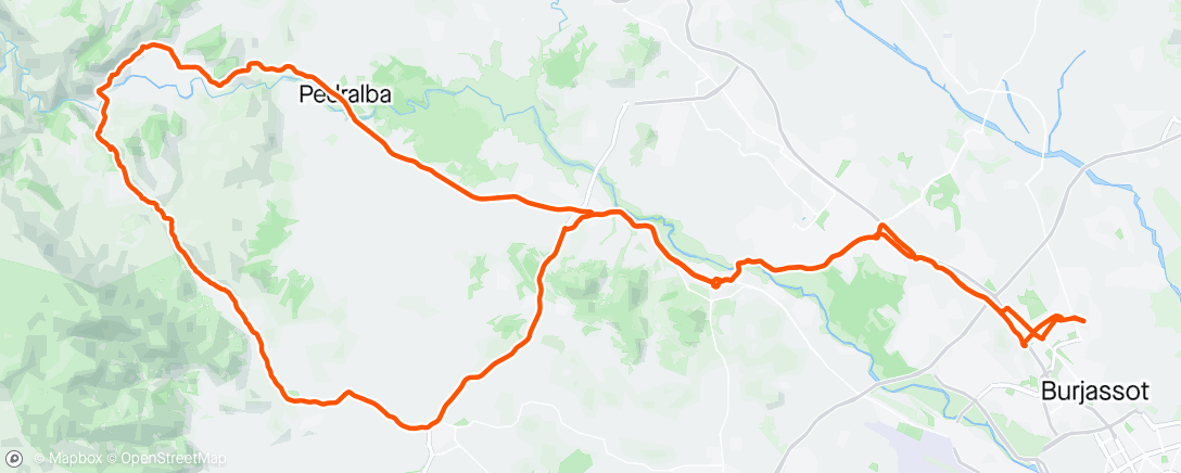Mapa da atividade, Rocafort - Cheste - Escoba + Gabaldon - Pedralba - Rocafort