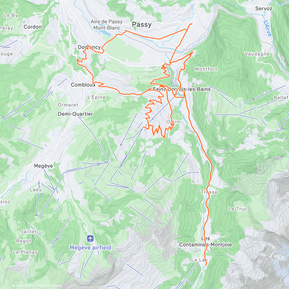 Map of the activity, Sortie vélo le matin