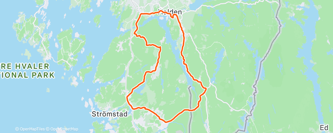 Map of the activity, Radfahren