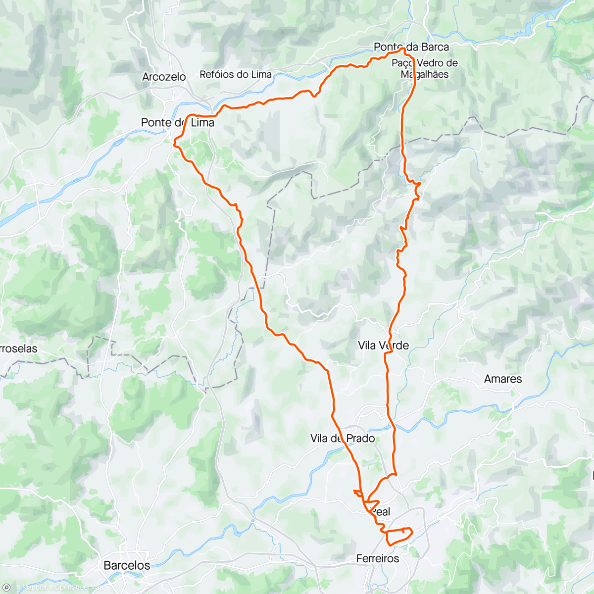 活动地图，Volta de bicicleta matinal