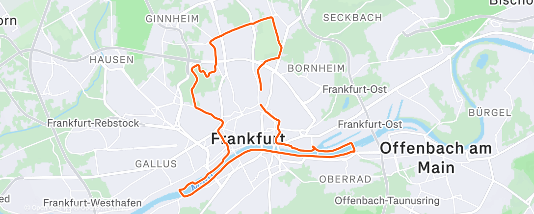 Mapa de la actividad (Abendlauf)