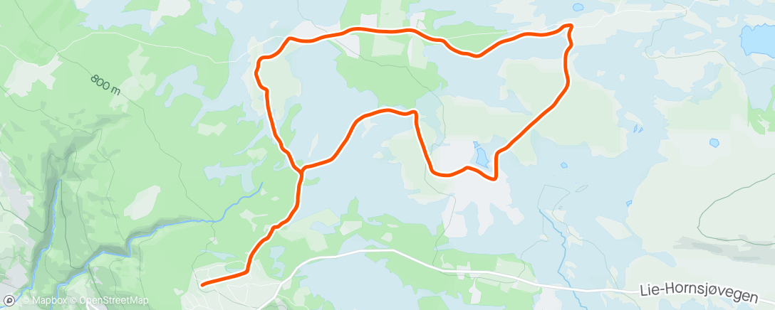 Map of the activity, Det jeg rakk i snøføyk og upreparerte løyper