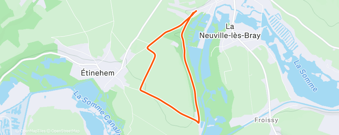 Map of the activity, Dernier  canicross en soirée