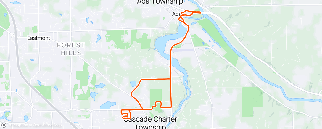 Map of the activity, Ride with Al
