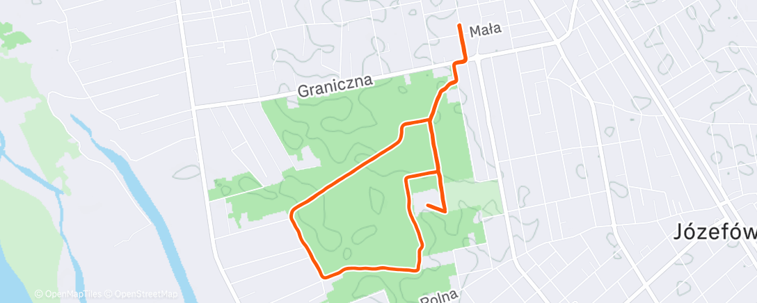 Map of the activity, Afternoon Run